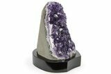 Amethyst Cluster With Wood Base - Uruguay #225953-1